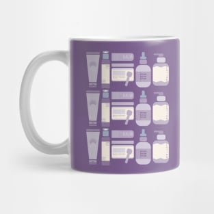 Skincare Essentials Pattern (Purple Version) Mug